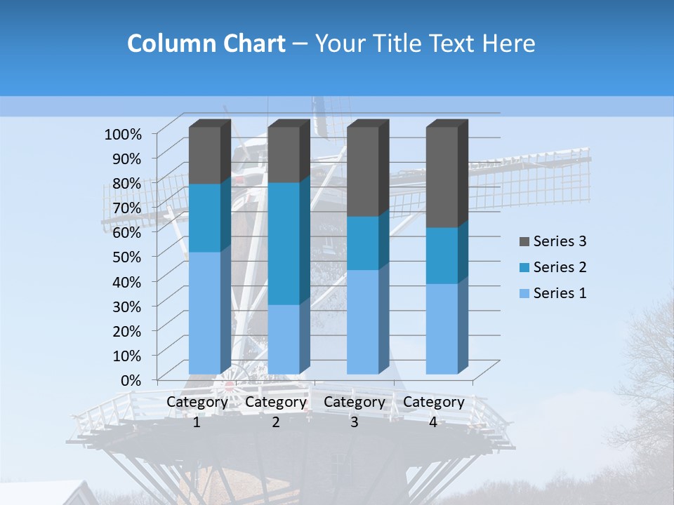 Netherlands Mill Sky PowerPoint Template