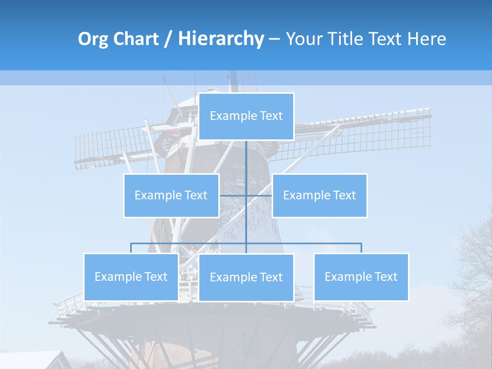 Netherlands Mill Sky PowerPoint Template