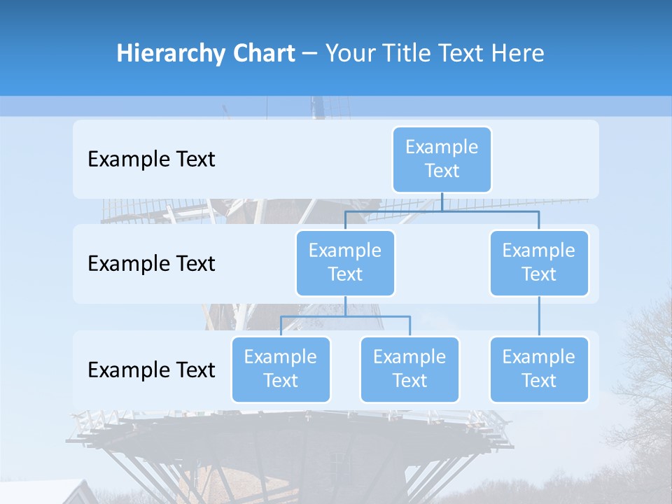 Netherlands Mill Sky PowerPoint Template