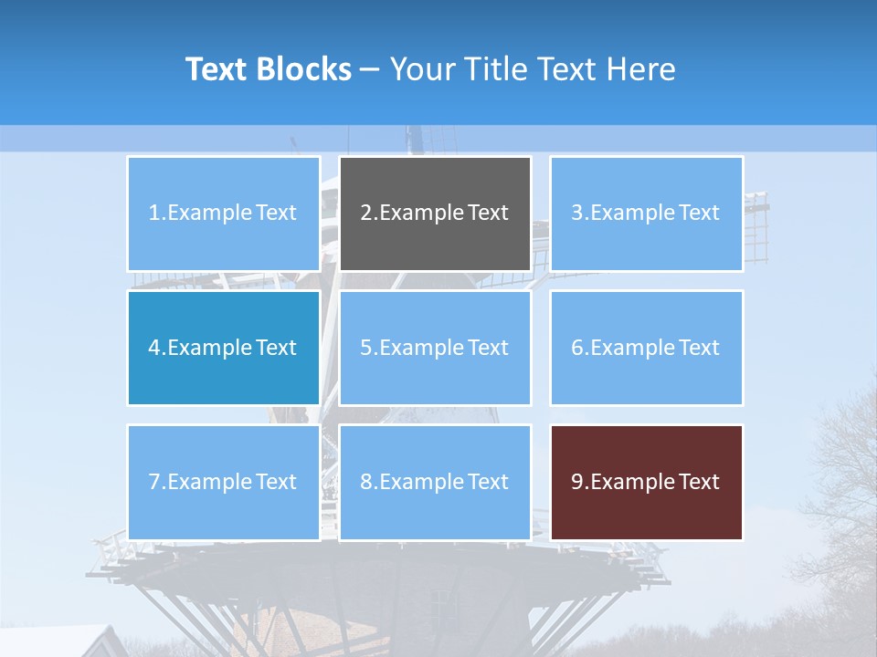 Netherlands Mill Sky PowerPoint Template
