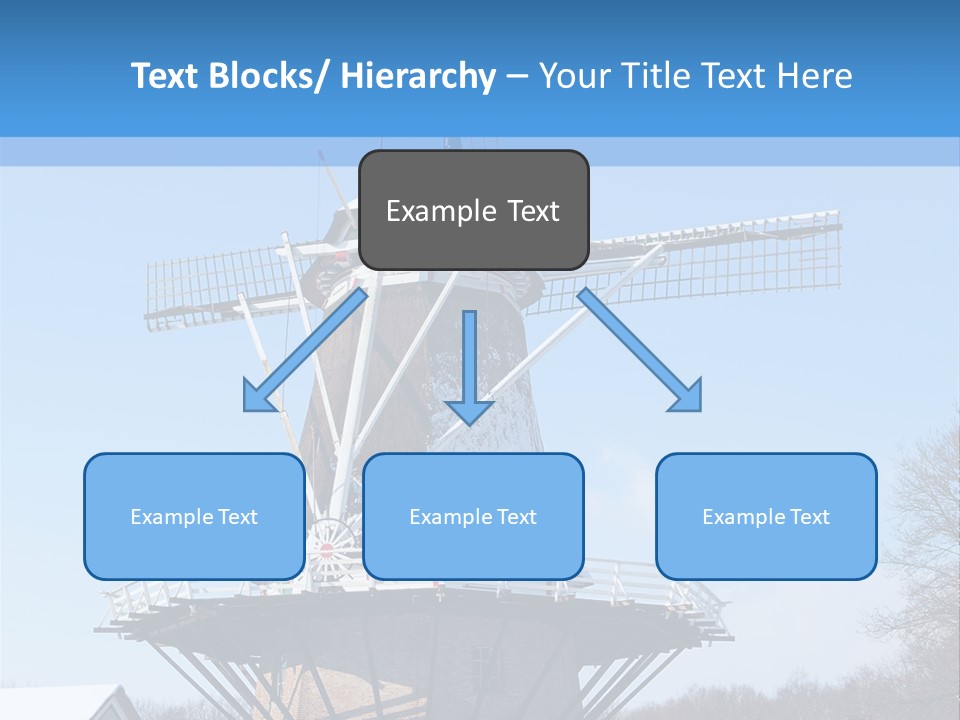 Netherlands Mill Sky PowerPoint Template