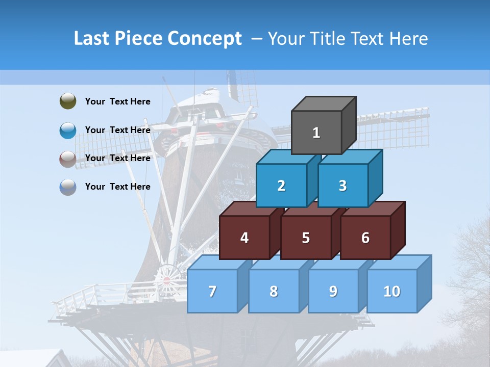 Netherlands Mill Sky PowerPoint Template