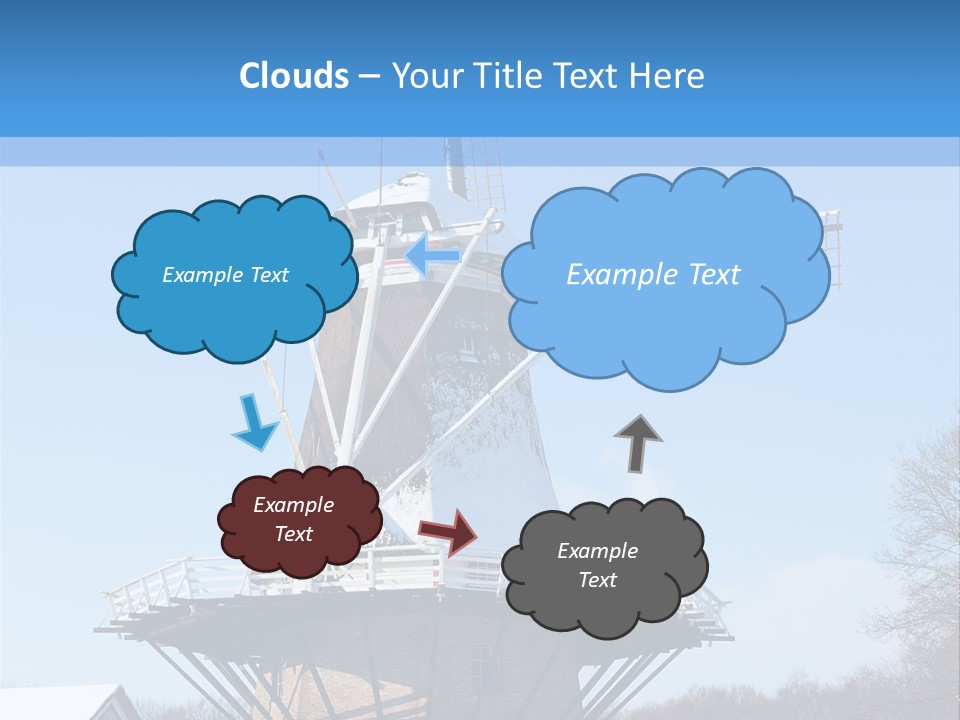 Netherlands Mill Sky PowerPoint Template