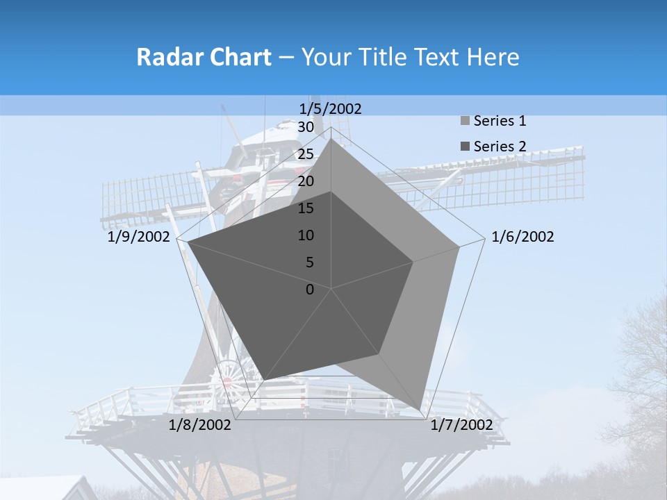 Netherlands Mill Sky PowerPoint Template