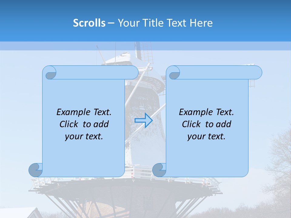 Netherlands Mill Sky PowerPoint Template