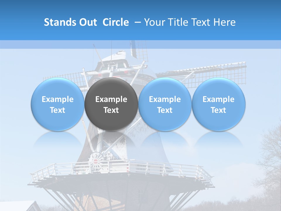 Netherlands Mill Sky PowerPoint Template