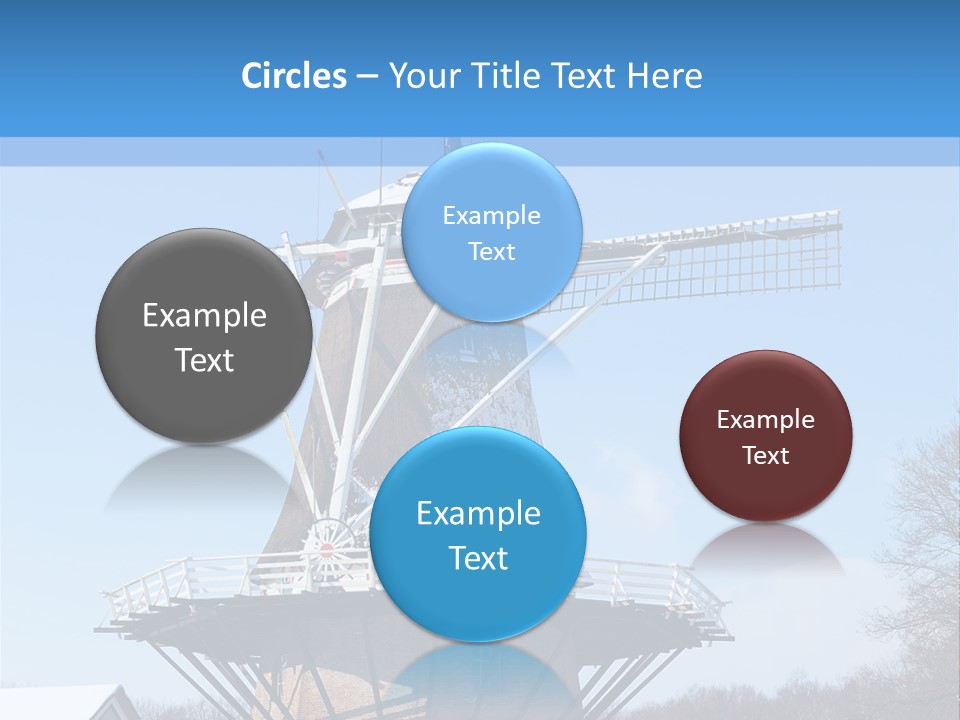 Netherlands Mill Sky PowerPoint Template