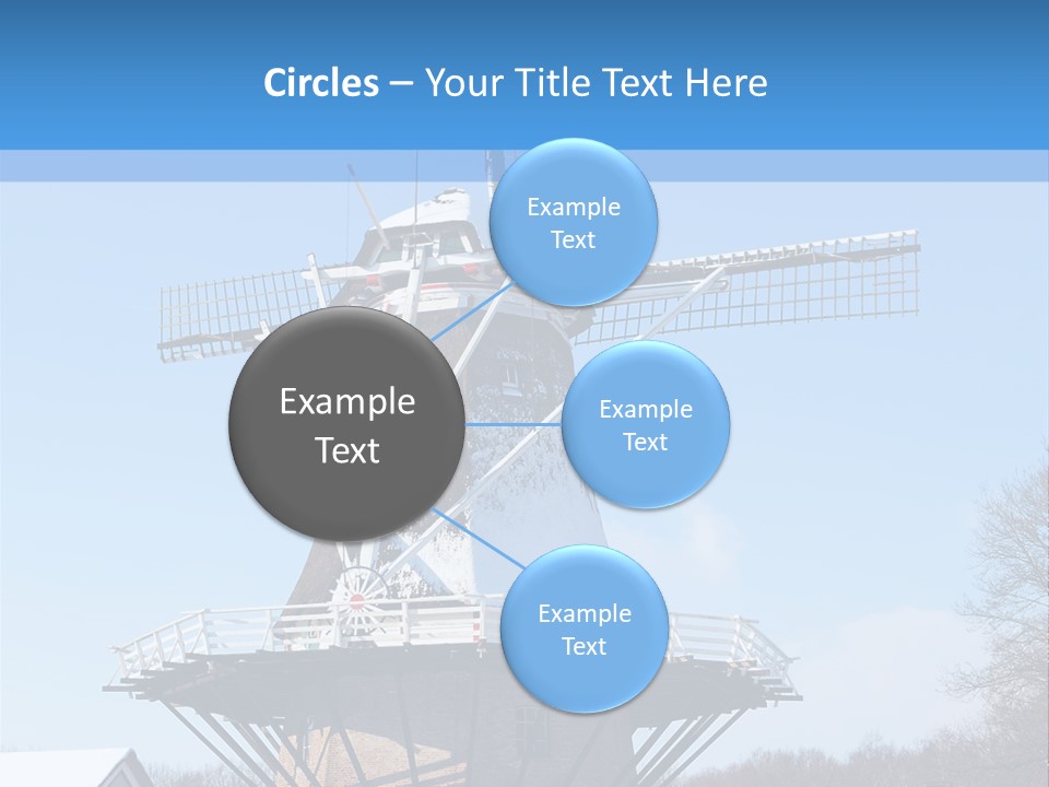 Netherlands Mill Sky PowerPoint Template
