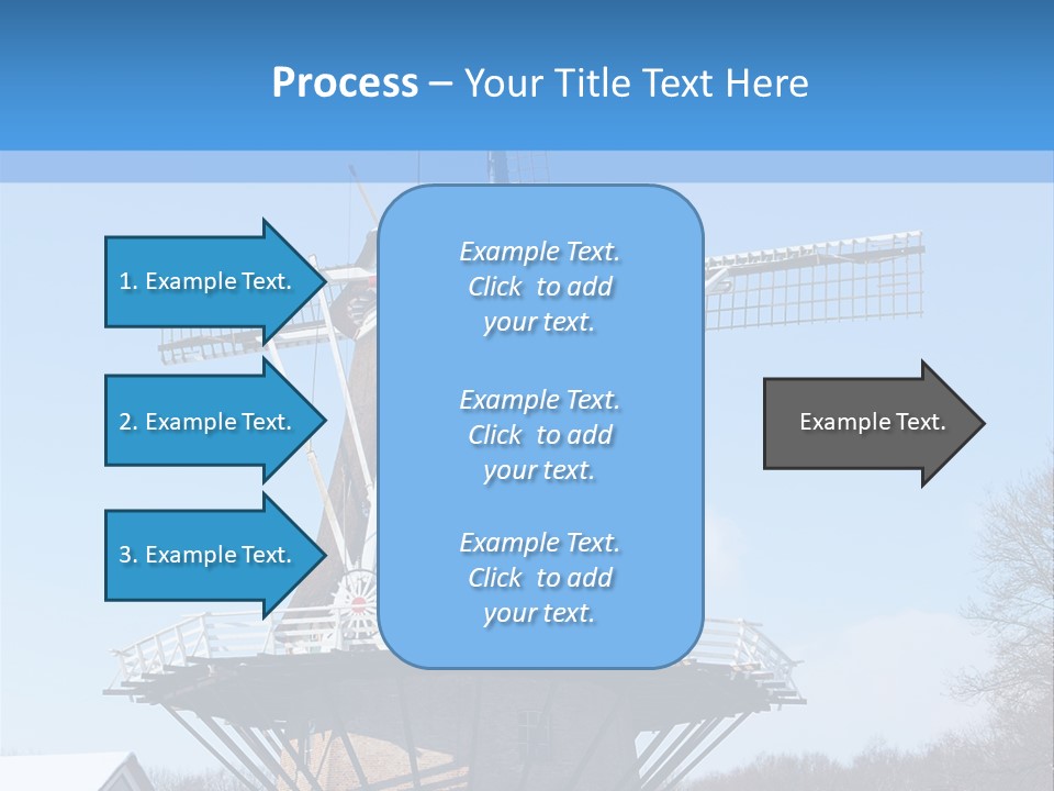 Netherlands Mill Sky PowerPoint Template