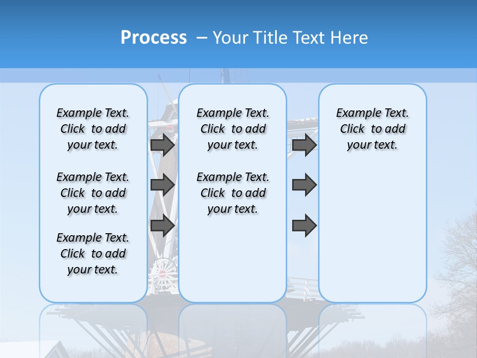 Netherlands Mill Sky PowerPoint Template