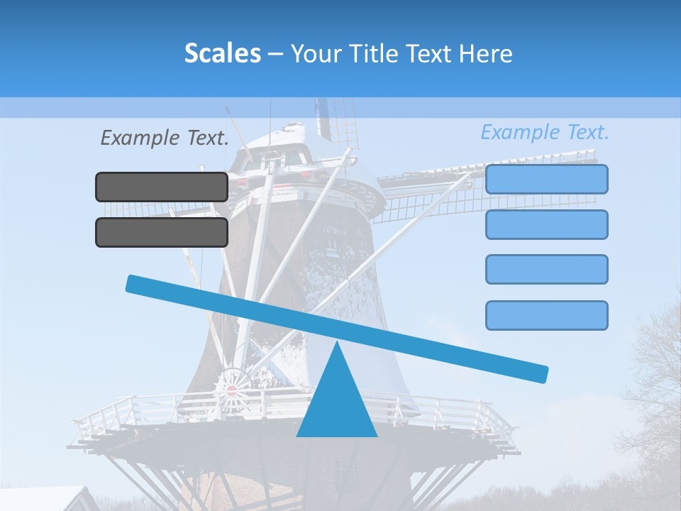 Netherlands Mill Sky PowerPoint Template
