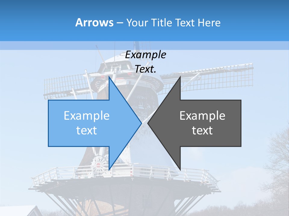 Netherlands Mill Sky PowerPoint Template