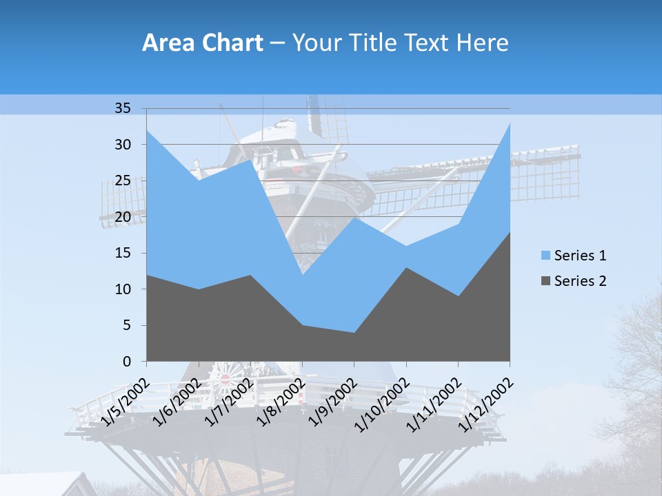 Netherlands Mill Sky PowerPoint Template