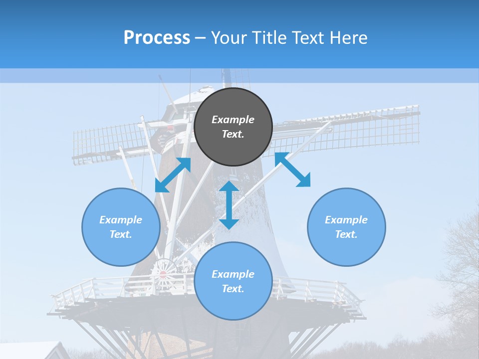 Netherlands Mill Sky PowerPoint Template
