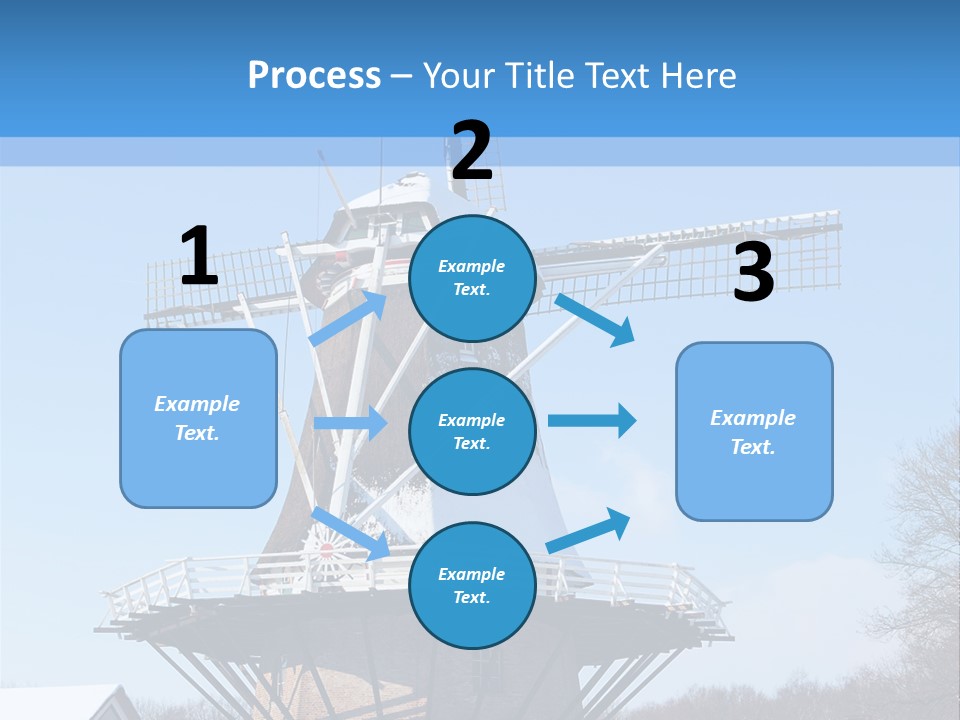 Netherlands Mill Sky PowerPoint Template