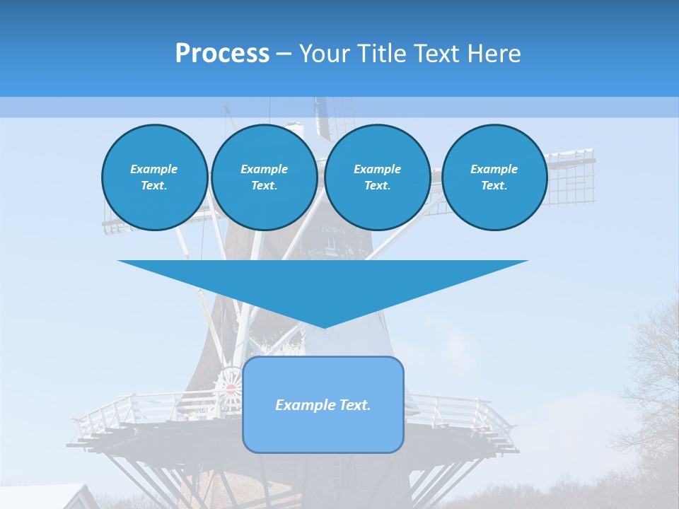 Netherlands Mill Sky PowerPoint Template