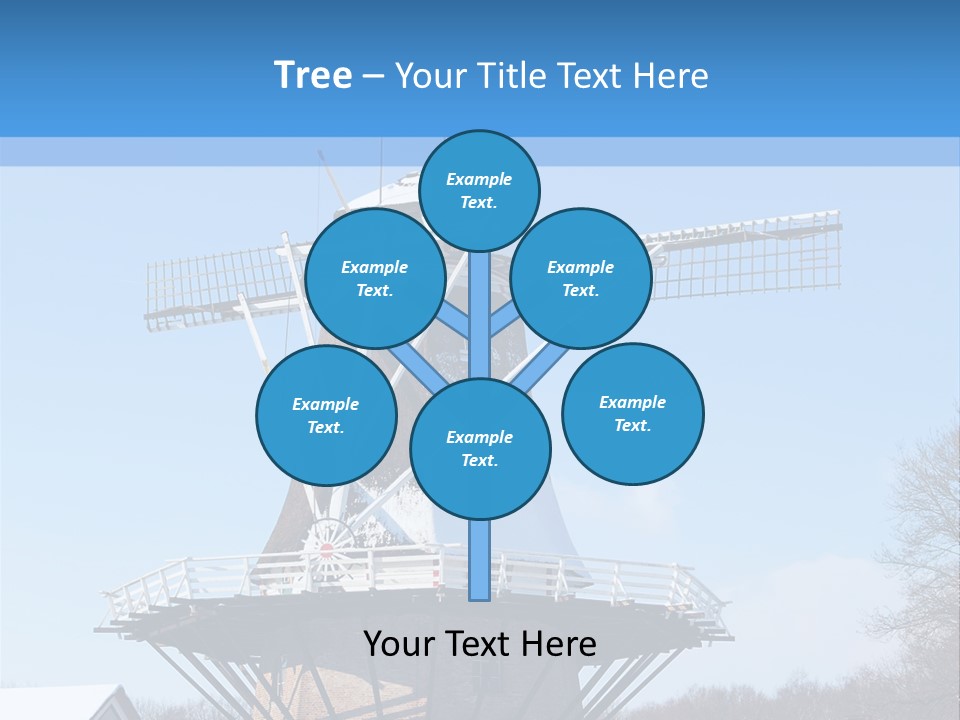 Netherlands Mill Sky PowerPoint Template