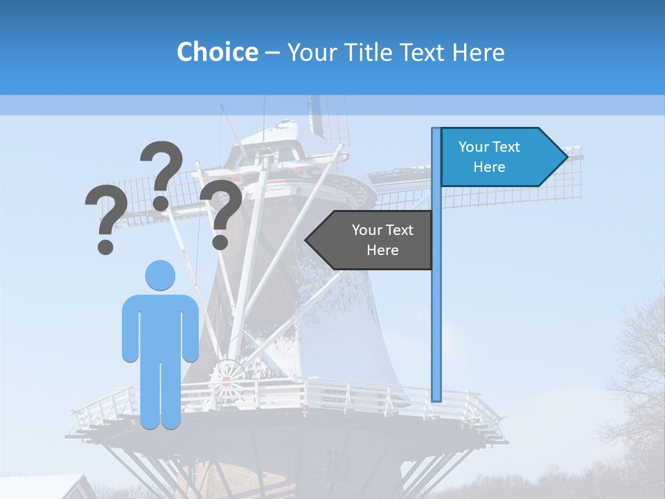 Netherlands Mill Sky PowerPoint Template
