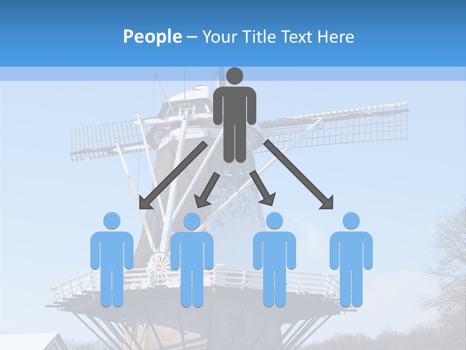 Netherlands Mill Sky PowerPoint Template