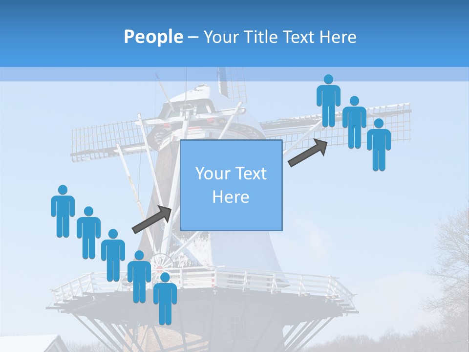 Netherlands Mill Sky PowerPoint Template
