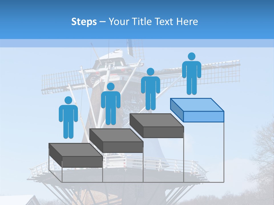 Netherlands Mill Sky PowerPoint Template