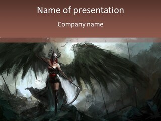 Winged Illustration War PowerPoint Template