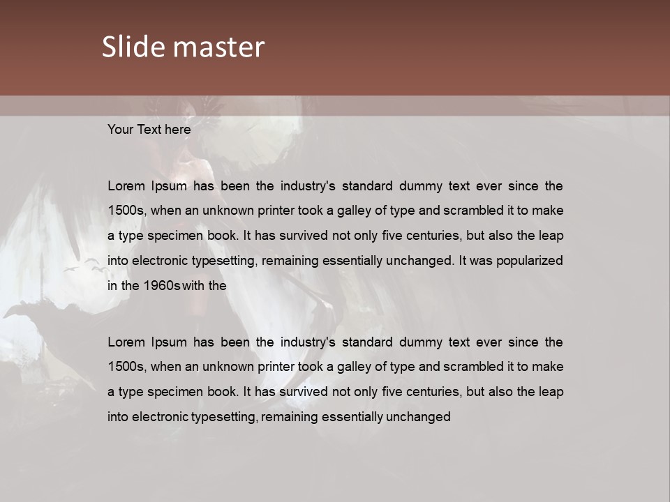 Winged Illustration War PowerPoint Template