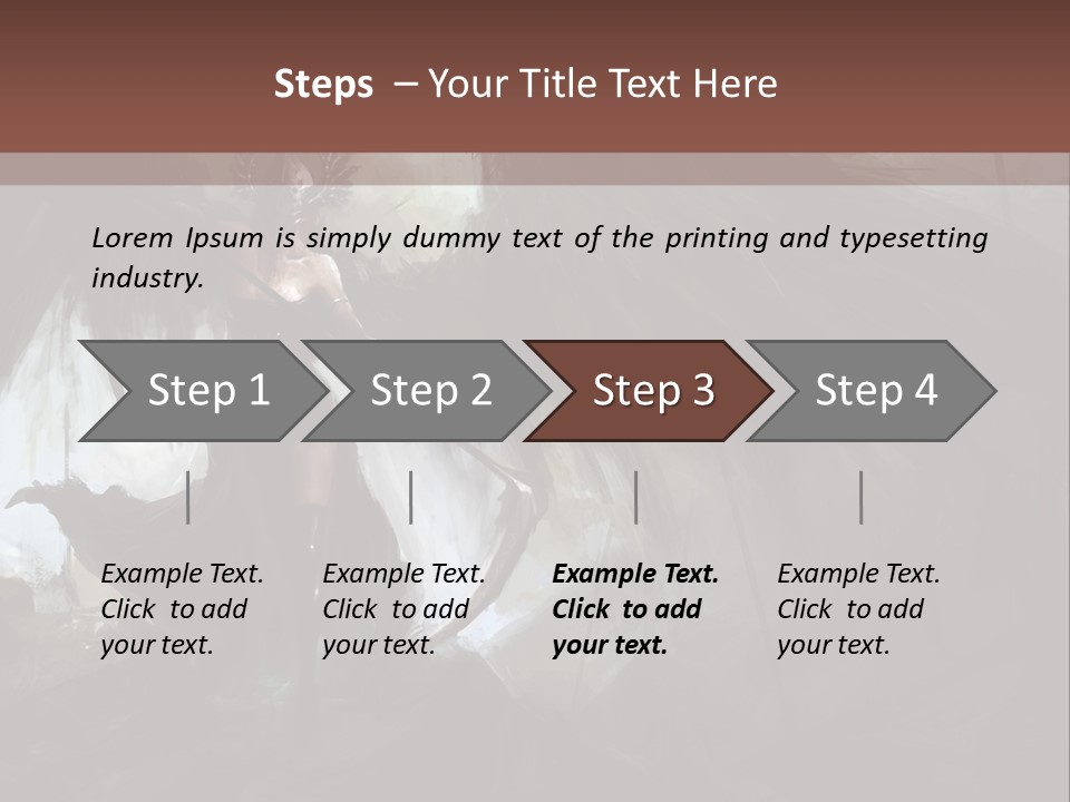 Winged Illustration War PowerPoint Template