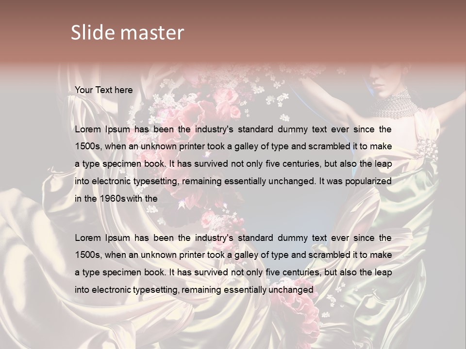 Textile Pink Fresh PowerPoint Template