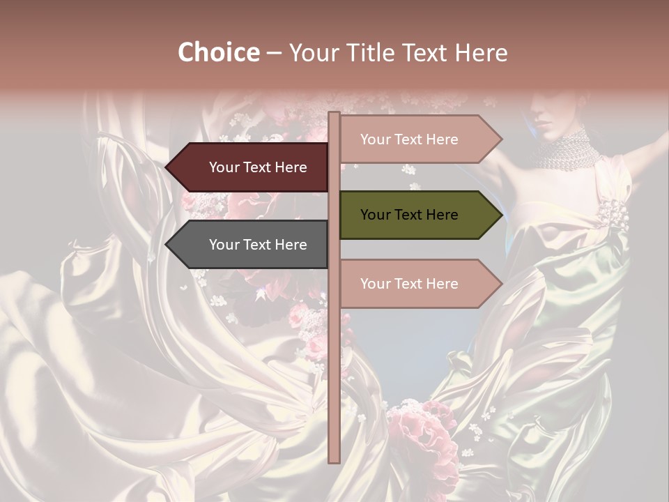 Textile Pink Fresh PowerPoint Template