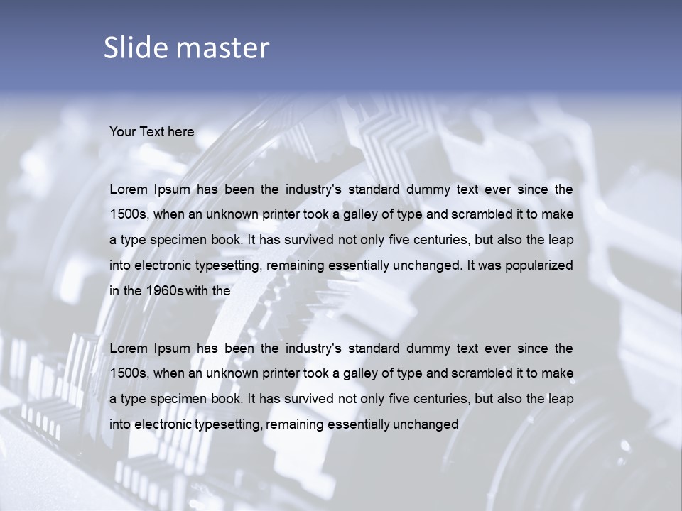 Gear Mechanical Equipment PowerPoint Template