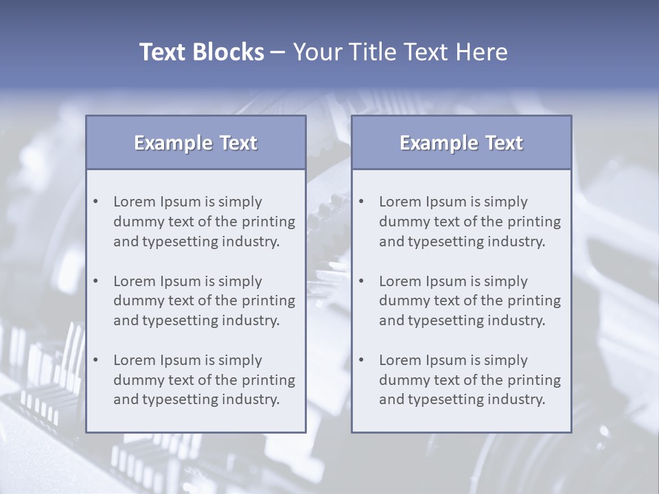 Gear Mechanical Equipment PowerPoint Template