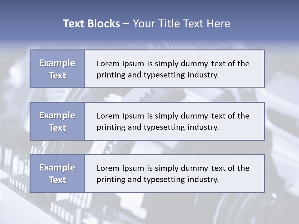 Gear Mechanical Equipment PowerPoint Template