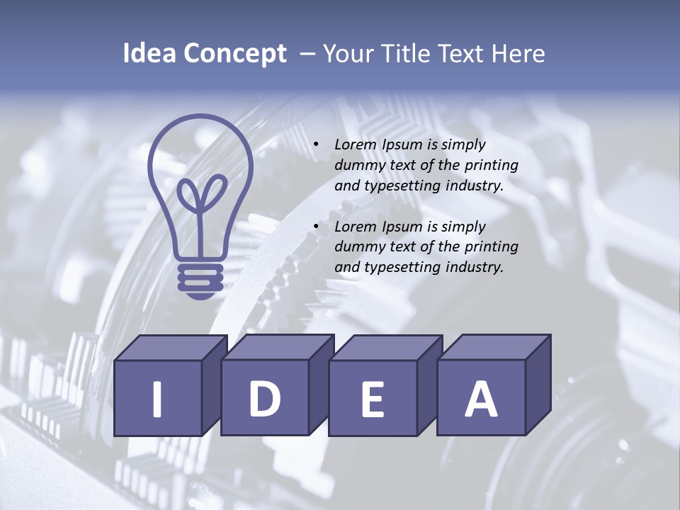 Gear Mechanical Equipment PowerPoint Template