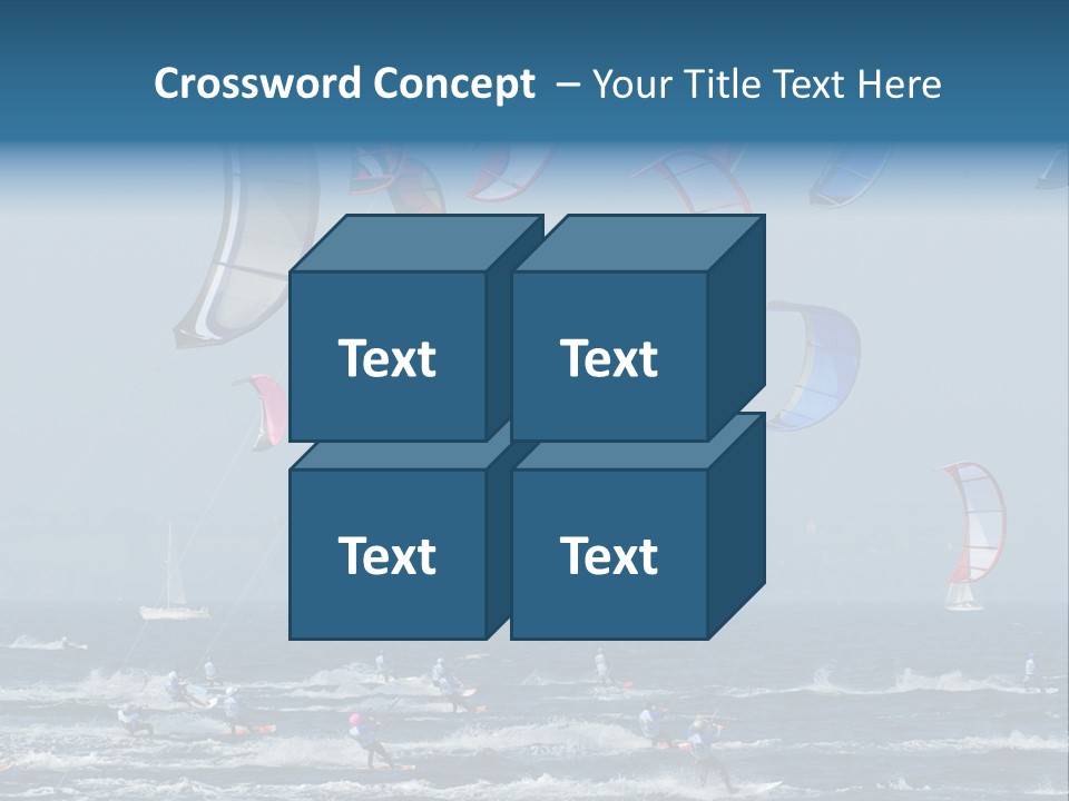 Wing People Kitesurf PowerPoint Template