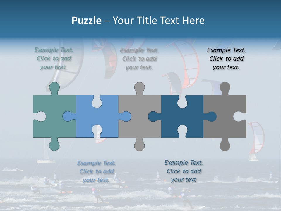 Wing People Kitesurf PowerPoint Template
