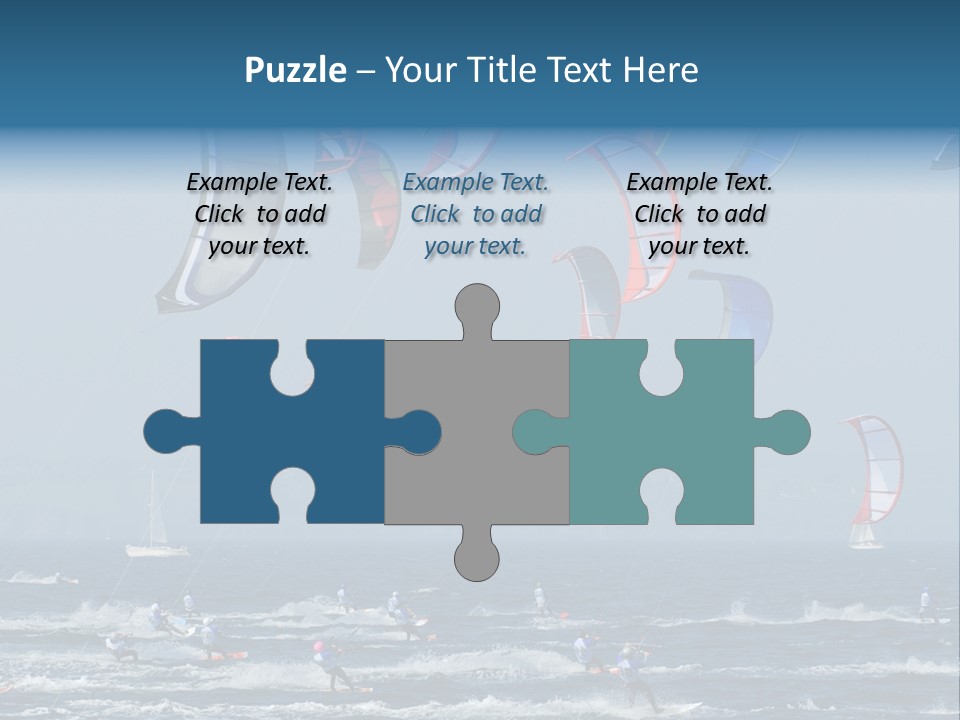 Wing People Kitesurf PowerPoint Template