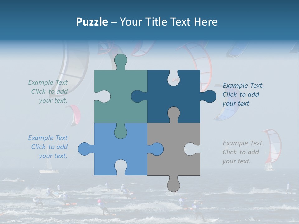 Wing People Kitesurf PowerPoint Template