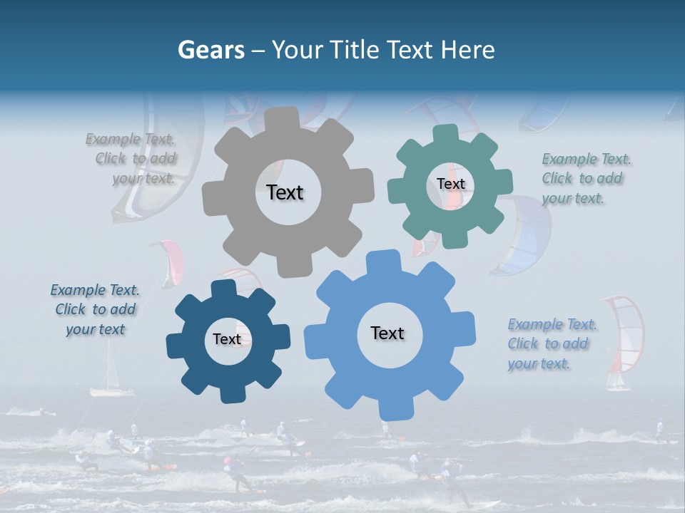 Wing People Kitesurf PowerPoint Template