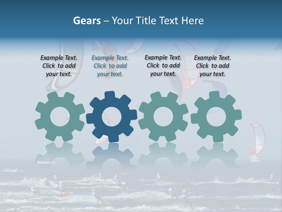 Wing People Kitesurf PowerPoint Template