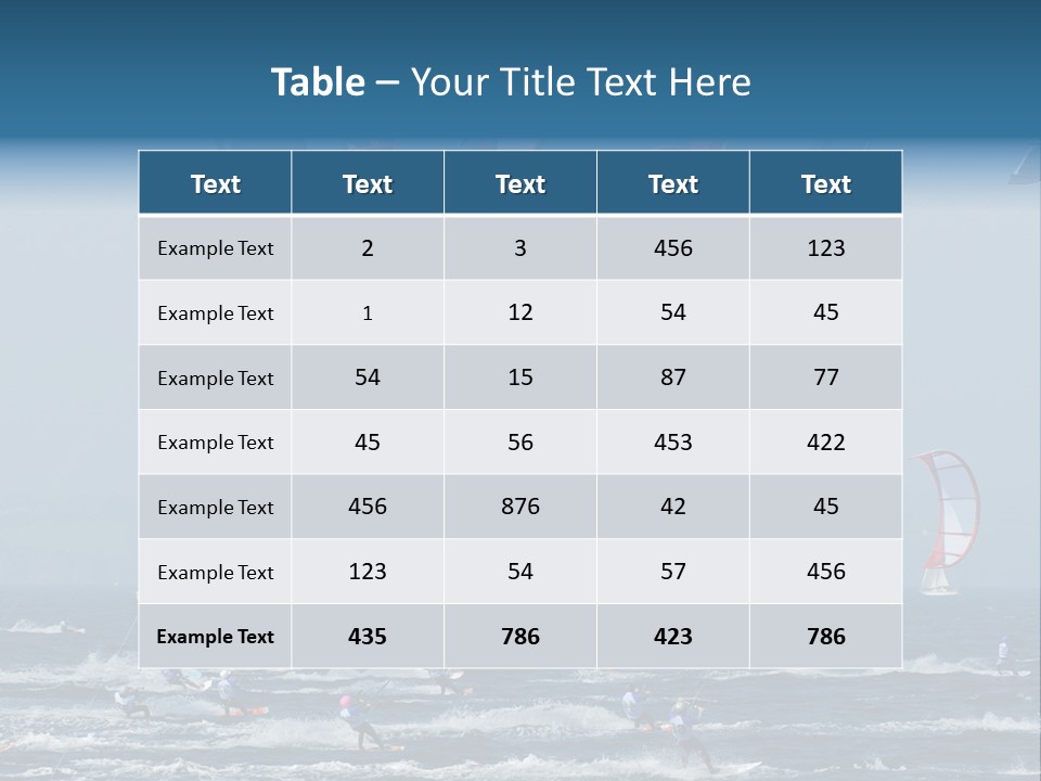 Wing People Kitesurf PowerPoint Template