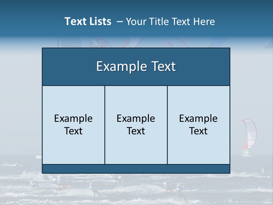Wing People Kitesurf PowerPoint Template