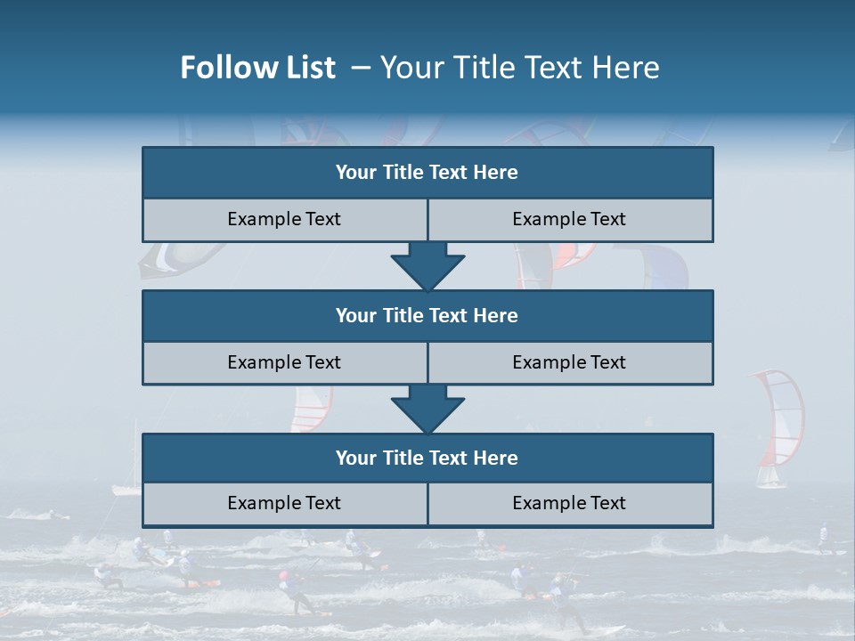 Wing People Kitesurf PowerPoint Template