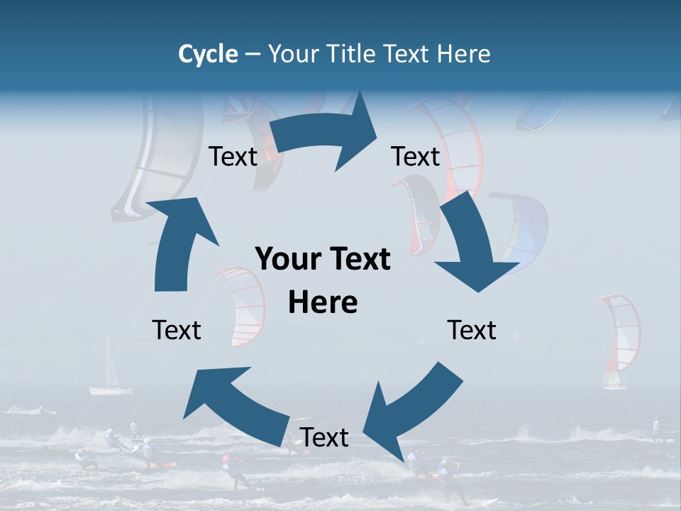 Wing People Kitesurf PowerPoint Template