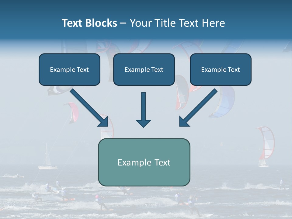 Wing People Kitesurf PowerPoint Template