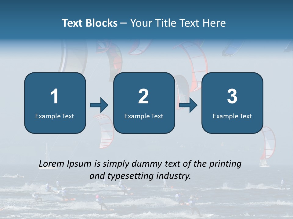 Wing People Kitesurf PowerPoint Template