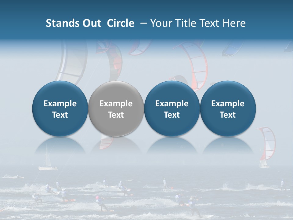 Wing People Kitesurf PowerPoint Template