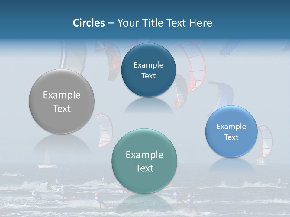 Wing People Kitesurf PowerPoint Template