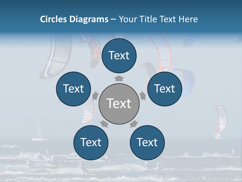 Wing People Kitesurf PowerPoint Template