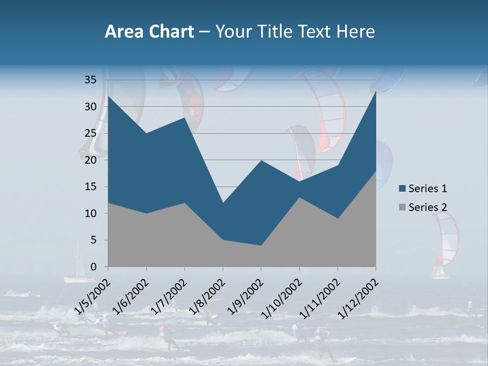 Wing People Kitesurf PowerPoint Template